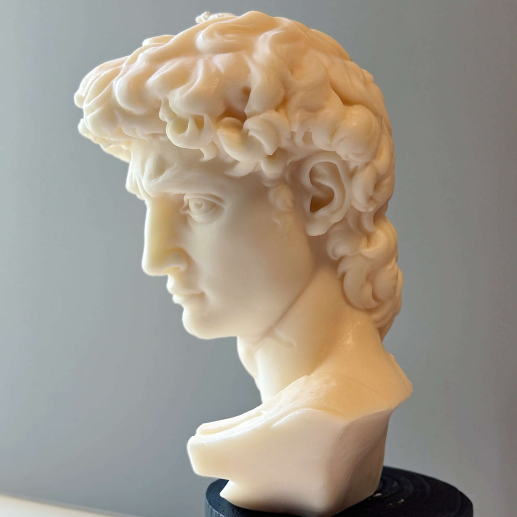 David Head Sculptural Candle | 11" Bust
