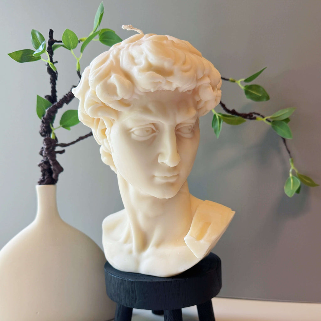 David Head Sculptural Candle | 11" Bust