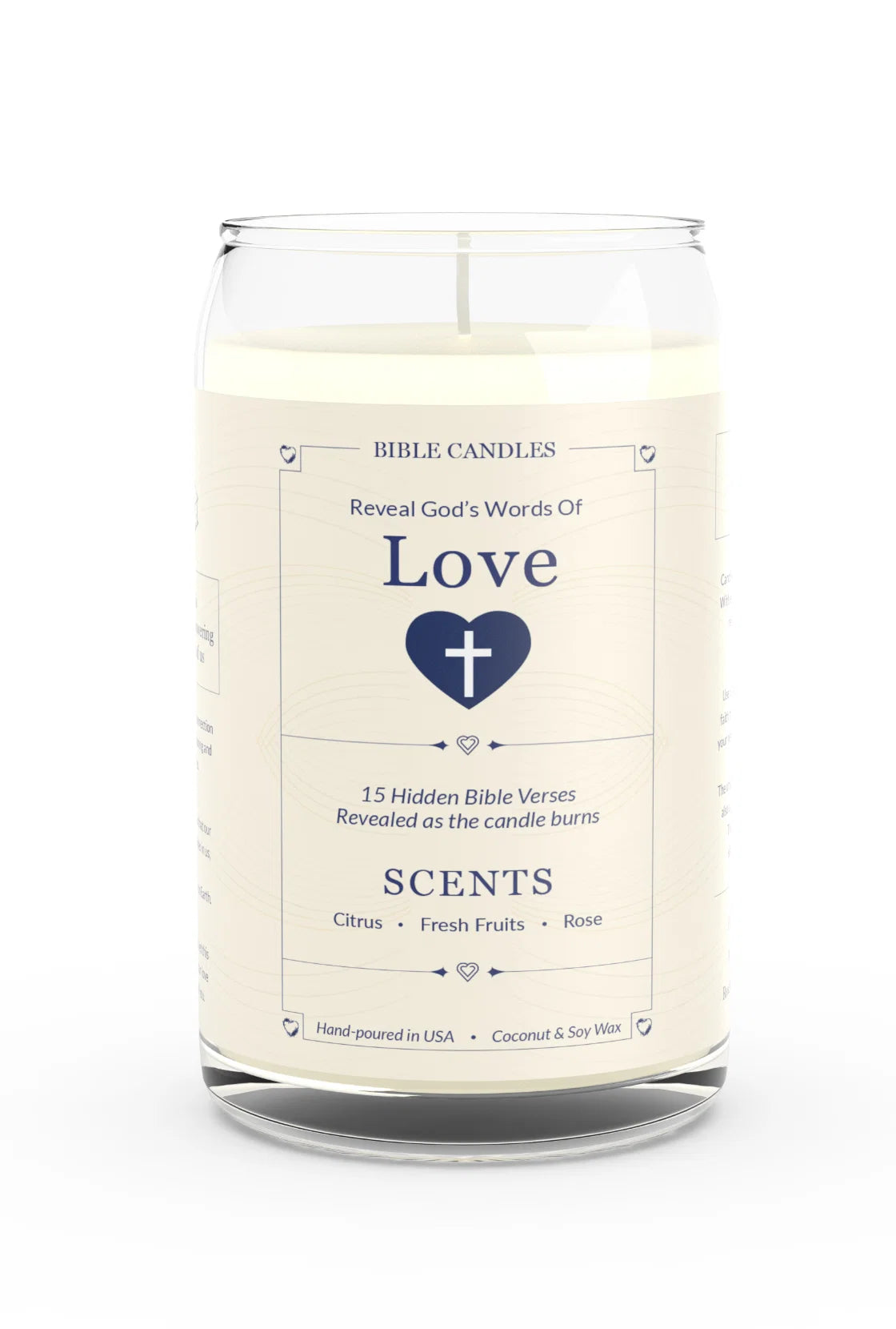 Love Bible Candle - 15 Hidden Verses | Bible Candles Co.